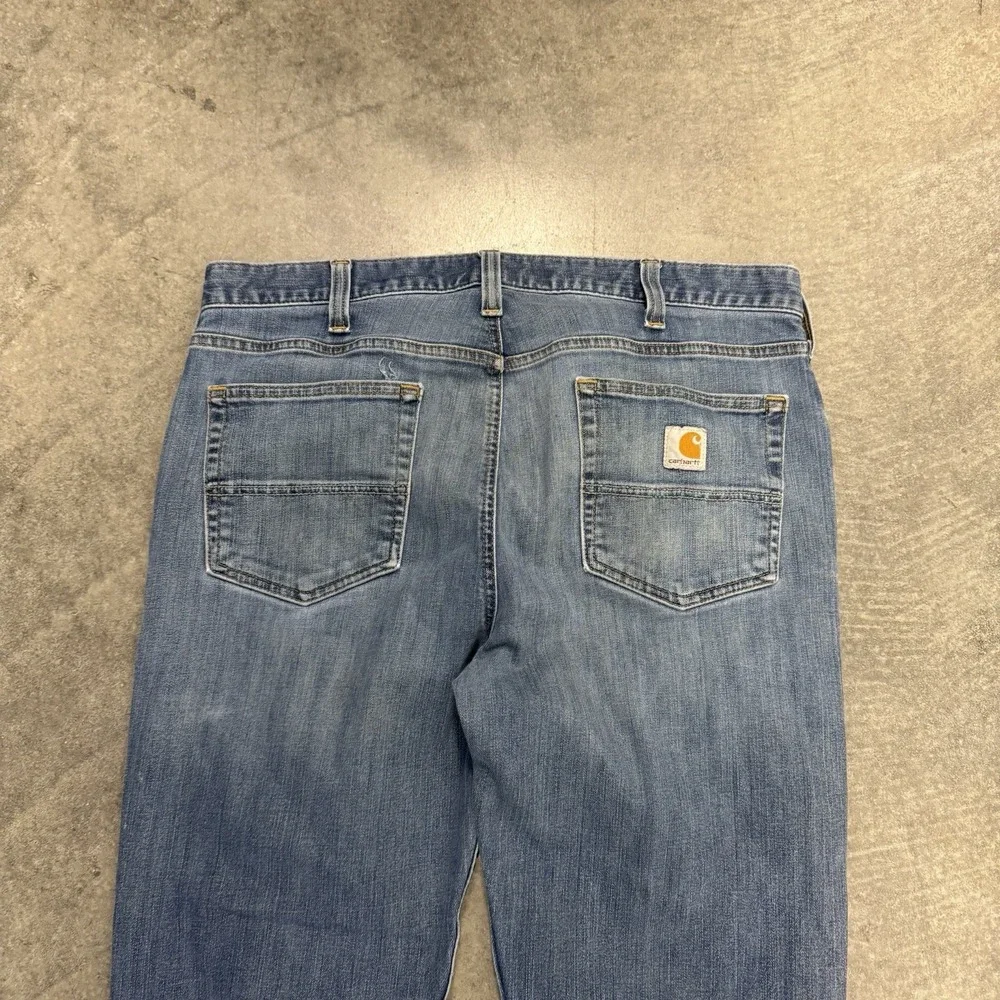 Carhartt 102804-964 Rugged Flex Jeans Mens 36x32 Relaxed Straight Coldwater Blue